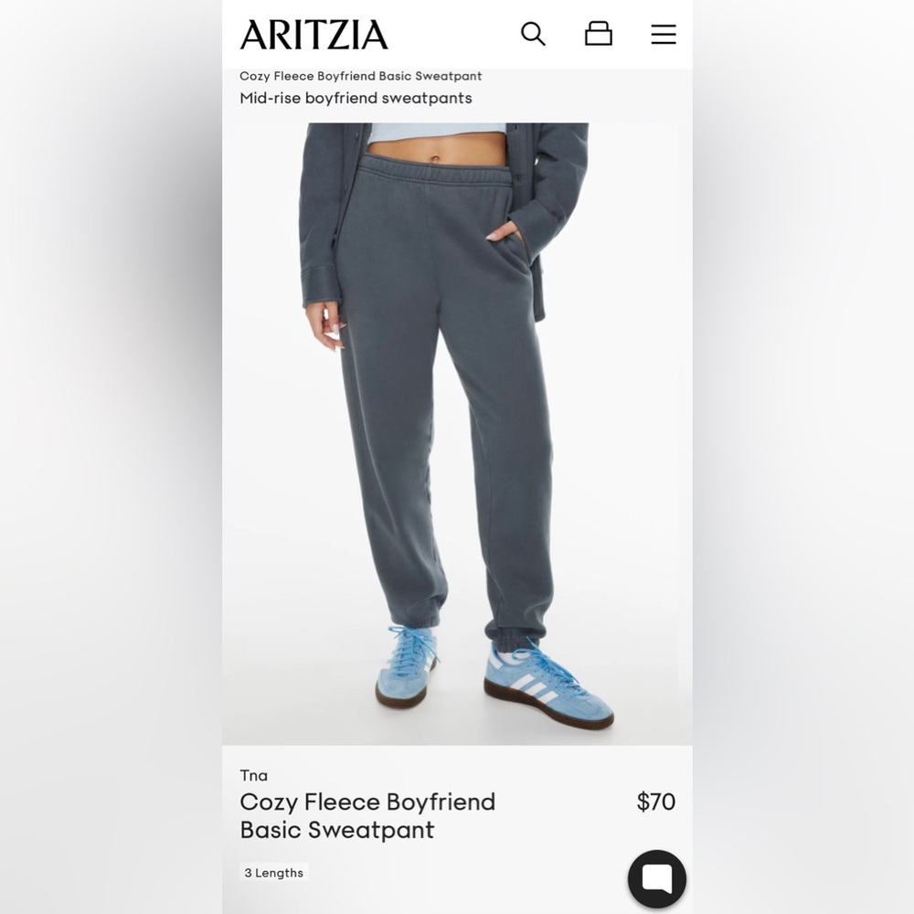 TNA Dark Gray-Blue Cozy Fleece Joggers